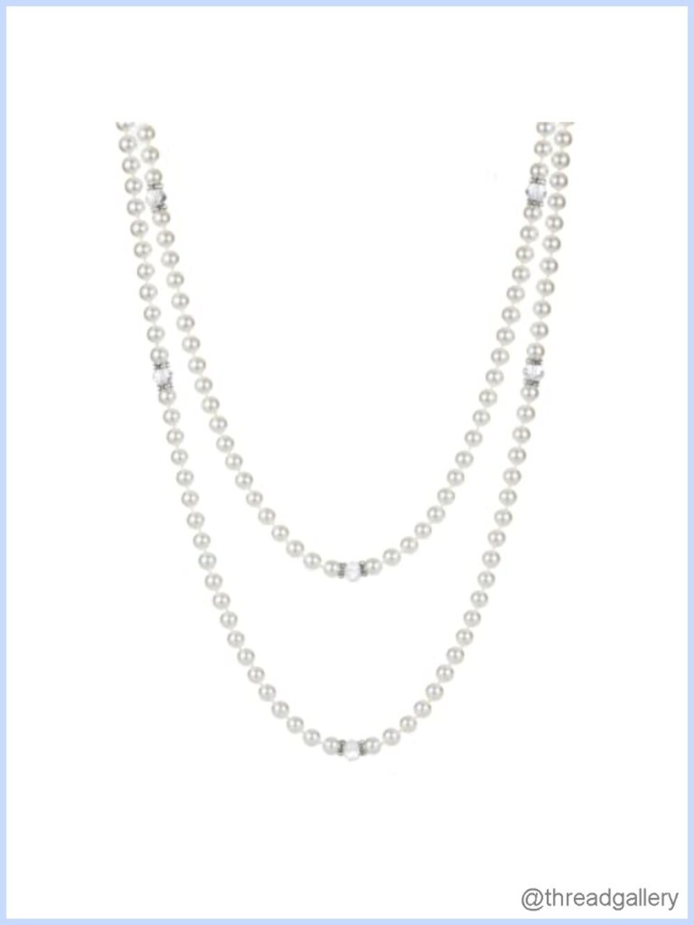 Long Faux Pearl Strand Necklace Hand Knotted 59 Inch Multifunction Costume